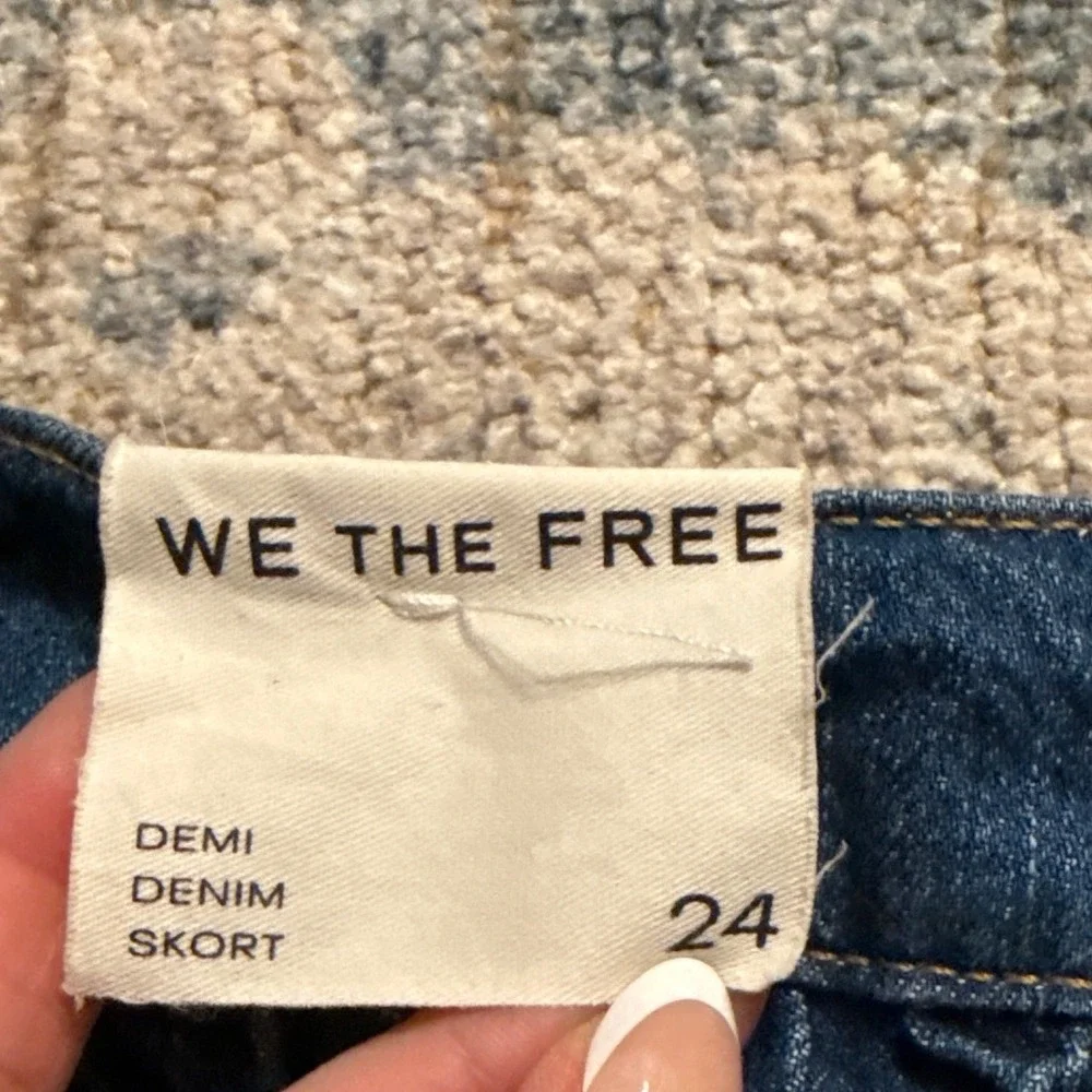 Free People Demi Denim Skort Size 24 NWOT